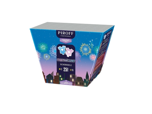 Гендерный салют дневной (девочка)